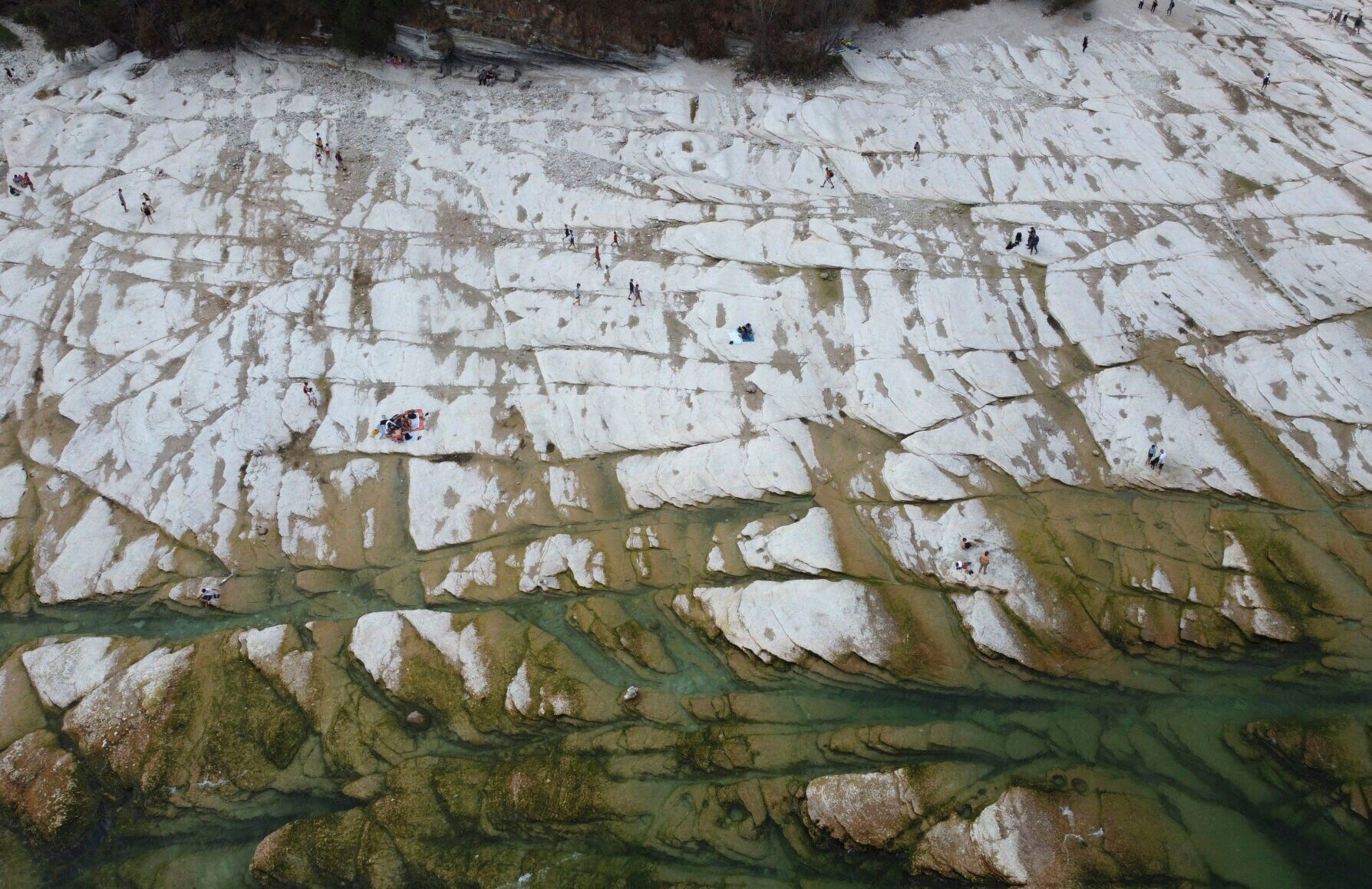 APTOPIX Italy Lake Garda Drought